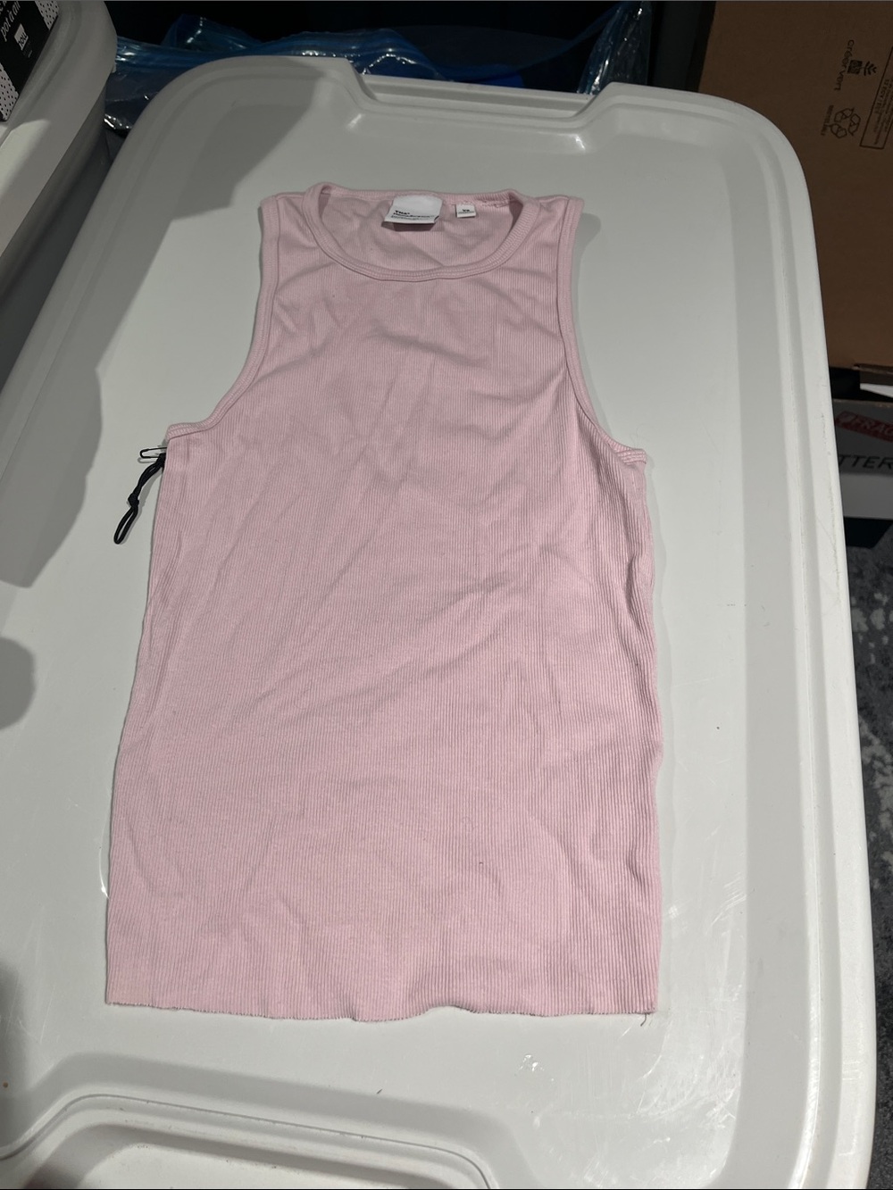 TNA Light Pink homestretch Ribbed Tank